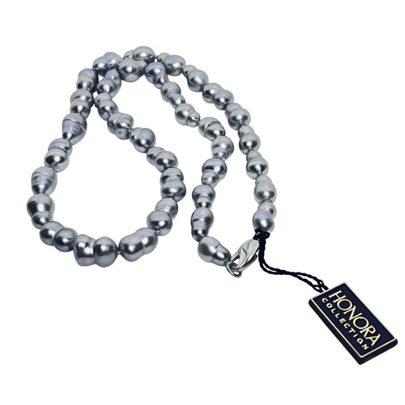 Honora Gray Graduated Freshwater Baroque Pearl Choker Necklace (6037) - Picture 10 of 10